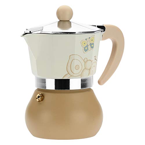 Thun - Caffettiera Moderna Decorata Con Farfalle - Accessori Cucina - Linea Elegance - Alluminio - 8 X 8 X 13 Cm