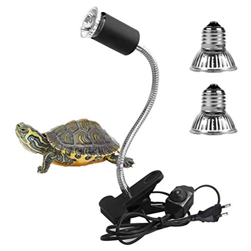 Ledgle Lampada Tartarughe Acqua, Uva Uvb Lampada Riscaldante, Lampada Alogena Calore Retroilluminazione Per Rettile, Anfibi, Tartaruga, Lucertola, Ser