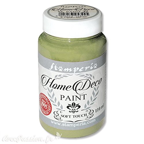 Stamperia - Home Deco Paint, Soft Touch, Barattolo 110 Ml, Olive Green Kah07