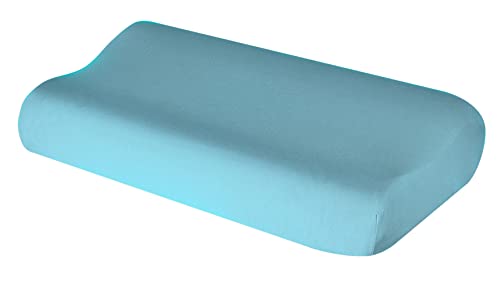 Theonoi Federa Per Cuscino Cervicale, Cuscino Per Cervicale, Cuscino Sanitario, In Cotone, Per Misure Da 35 X 60 A 45 X 75 Cm (Blu Mare 101)