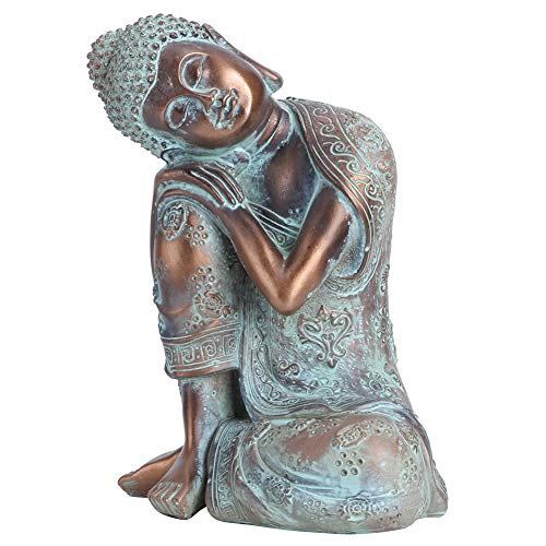 Zen Light Statua Di Buddha Meditazione, Statua Del Buddha In Resina Antica Decorazione, Zen Statua Di Buddha Meditazione - 17 X 12,5 X 23 Cm