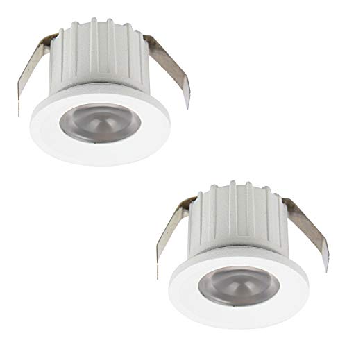 Sigmaled Lighting - Mini Spot Led 3W - Dimmerabile - 300Lumen - Luce Calda 3000K - Faretto Da Incasso Tondo - Alimentato 220V/240V Ac - Pack 2 Spot