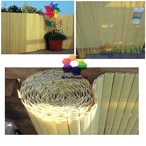 Tenda Arella In Plastica Pvc Colore Naturale Tipo Bamboo Dimensione 150X300 Cm Protegge La Tua Privacy