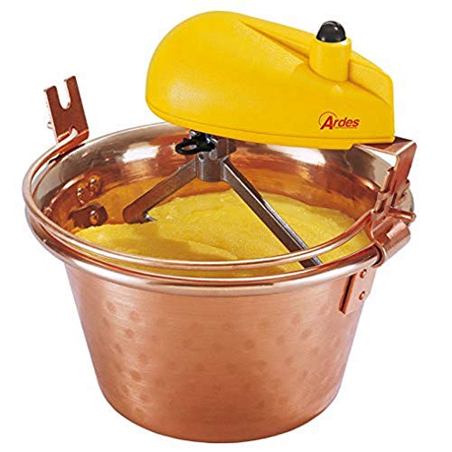 Ardes | Ar24Am60 Paiolo In Rame Diametro 26Cm Mescola Polenta Marmellata, Mescolatore Con Motore Elettrico, Attacco A Baionetta Pulizia Facile, Girapo