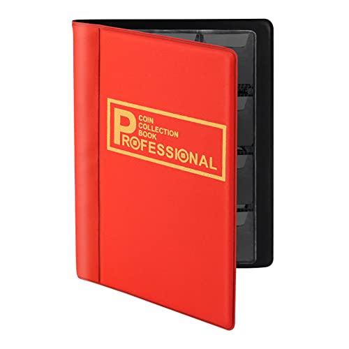 Ltzgo 120 Tasche Raccoglitore Monete, Album Porta Monete Da Collezione 10 Pagine, Album Monete Da Collezione Euro, 3 * 3Cm Album Libro Money Penny Poc