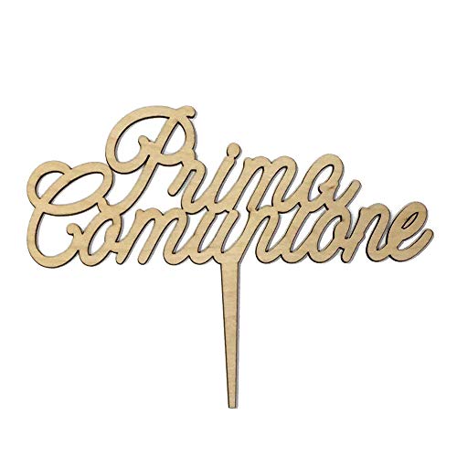 Subito Disponibile Cake Topper Prima Comunione In Legno