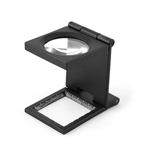 10X 28Mm Mini Three-Folding 10X Magnifier In Lega Zinco Magnifier Lente Ingrandimento Con Scala Tessili Strumento Gioielli Ottici