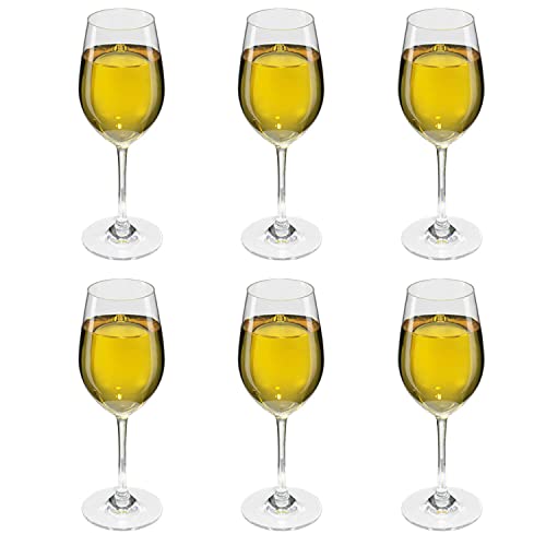 Viva Haushaltswaren – 6 Bicchieri Da Vino Bianco, Infrangibili/Bicchieri Da Vino In Plastica Di Alta Qualità (Policarbonato) Circa 250 Ml