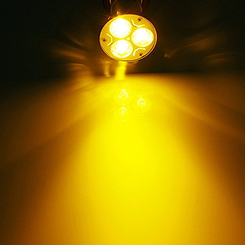Masunn Gu10 3W Ac 220V 3 Led Rosso/Giallo/Blu/Verde Lampadine Faretto Led- Giallo