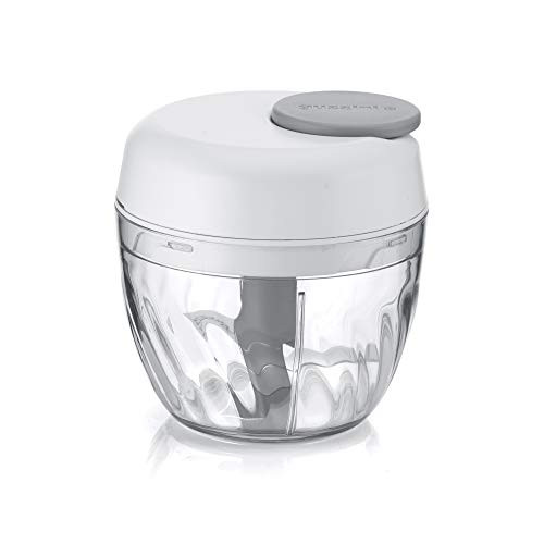 Guzzini - Kitchen Active Design, Chop&Store, Tritaverdure Manuale - Bianco, Ø 11,5 X H11 Cm, 360 Cc - 17060011