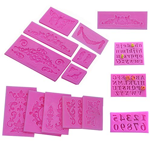Fondant Silicone Mold Fai Da Te Barocco Rotolo Sollievo Torta Bordo Silicone Stampi, European Cornice Decorazione Attrezzi, Cottura Al Forno Cioccolat