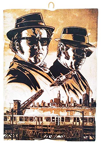 Kustom Art Quadro Quadretto Stile Vintage The Blues Brothers Da Collezione Stampa Su Legno