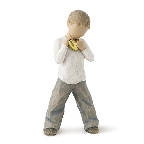 Willow Tree Figurina Cuore D'Oro, Resina, Design Di Susan Lordi, 14 Cm