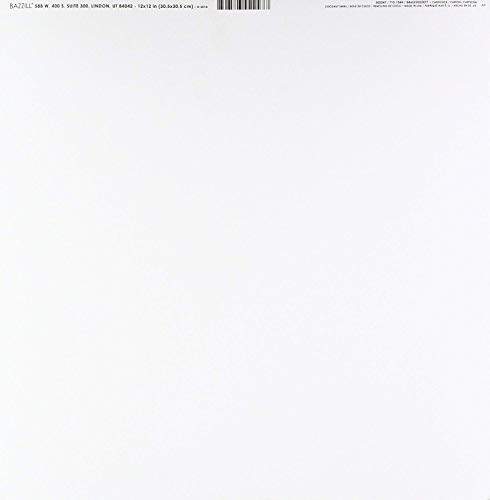 Bazzill 25 Fogli Di Carta Basics Turbine Scuote Cocco E Album, Bianco