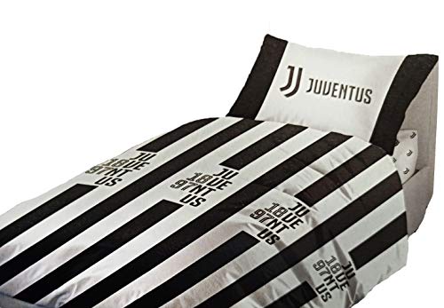 Juventus Completo Letto In Cotone Prodotto Ufficiale Lenzuola Juve Nuova Collezione (Singolo)