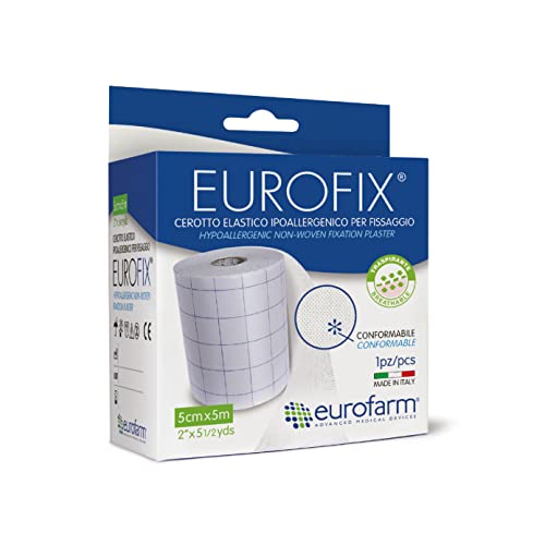 Eurofix Mt 5 X Cm 5 -Cerotto Adesivo Per Fissaggio In Tnt, Morbido E Ipoallergenico.