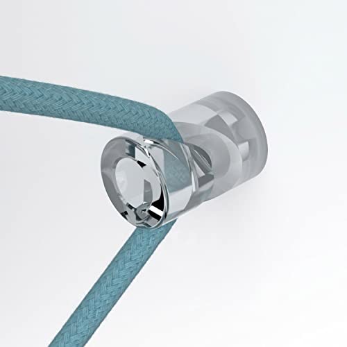 Creative Cables - Decentratore, Gancio A 'V' A Soffitto O Parete Per Cavo Elettrico Tessile - Trasparente