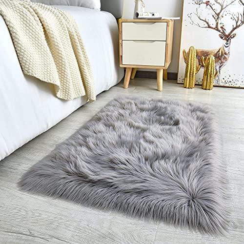 Yihaic Faux Tappetto Di Pelle Di Pecora Tappeto, Pecora Agnello Imitazione Pelliccia Sintetica Decorativa, Adatto Per Tappeto Per Soggiorno, Tappetino