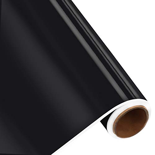 Belle Vous Rotolo Vinile Adesivo Nero - Wrapping Pellicola 3 M X 30 Cm- Pellicola Nera Lucida Per Auto, Arte Ed Artigianato, Scrapbooking, Silhouette