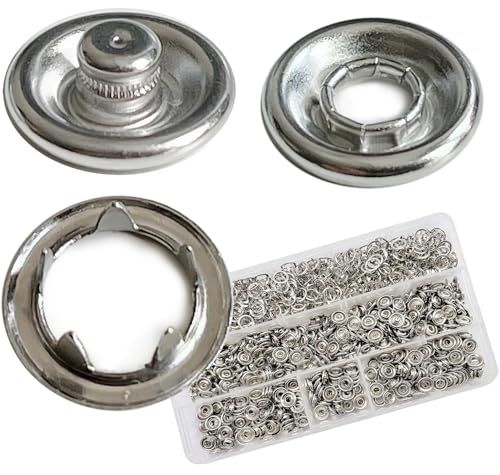 Reri - Set Di Bottoni A Pressione, Bottoni A Pressione Modello Jersey, Accessori Per Cucito, Adatti Per Il Fai Da Te, Tessuti, Borse E Vestiti, Diamet