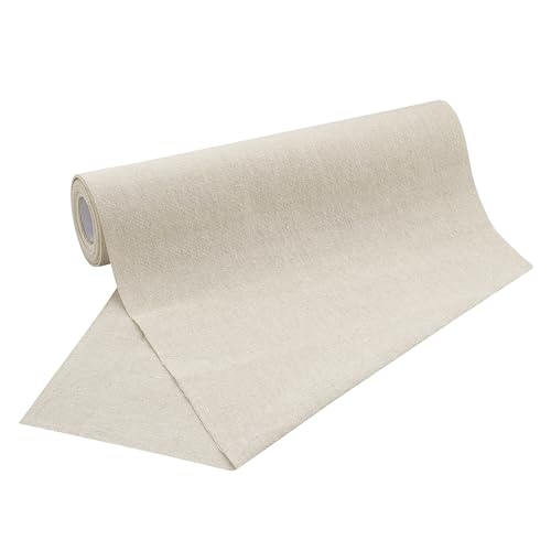 100%Mosel Runner Da Tavola Effetto Lino Naturale (28 Cm X 5 M), Runner Decorativo In Tessuto, Decorazione Da Tavola Naturale Per Compleanni & Matrimon