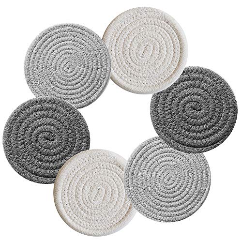 Set Di 6 Sottobicchieri, Cup Coasters For Birra Drinks Beer Tea Mug, Sottobicchiere Vintage Rotondi Piccolo Antiscivoloper Bevande Tazza Bar, 11Cm (2