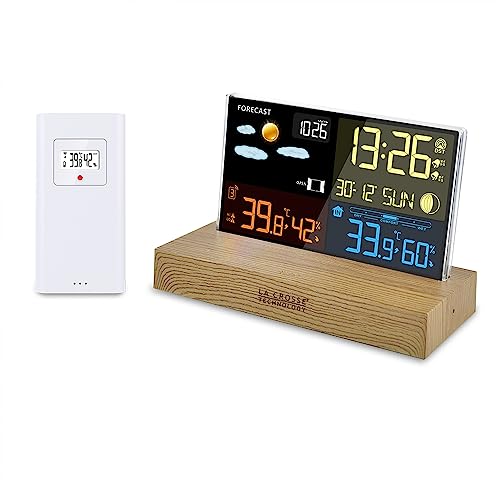 La Crosse Technology - Ws6206 Stazione Meteo Colorato Con Design Moderno - Legno