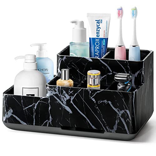 Porta Spazzolino Elettrico, Porta Spazzolini Bagno Antiscivolo Staccabile Organizer Bagno Con 6 Scomparti E Fori Di Drenaggio Per Bagno, Cucina E Fami