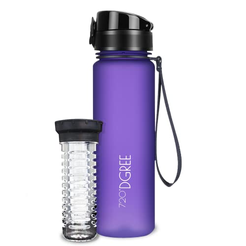 720°Dgree Borraccia Bambini 500 Ml “Uberbottle“ +Infusore, Softtouch - Senza-Bpa, Prova Di Perdite - Bottiglia, Borracce D'Acqua Per Ragazza, Ragazzi,
