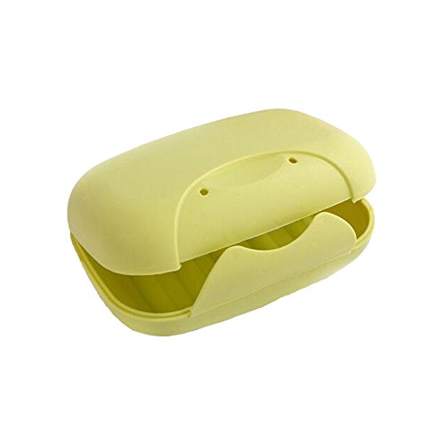 Nuodwell - Portasaponetta Realizzato A Mano, Impermeabile E Antigoccia, Scatola Per Sapone Sigillata E Portatile, Per Casa E Viaggi (Light Green)