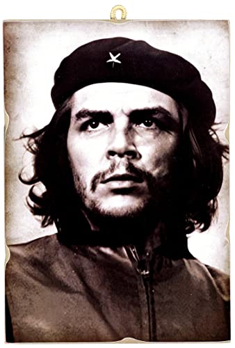 Kustom Art Quadro Quadretto Stile Vintage Ernesto Che Guevara Stampa Su Legno 15X10 Cm