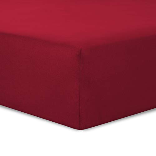 Vision Lenzuola Con Angoli Rosso 160X200Cm - 100% Coton
