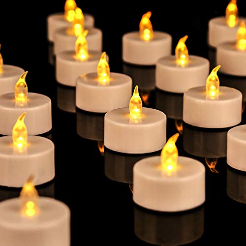 Oshine Candele Tealight A Batteria - Confezione Da 12 Candele Tealight A Led Candele Tealight Senza Fiamma Tremolanti Realistiche E Luminose Per Celeb