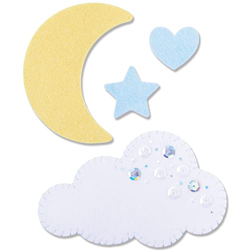 Sizzix Bigz L Fustella Moon & Cloud Di Olivia Rose | 665963 | Capitolo 3 2022, Carta Metallo, Multicolor, One Size