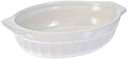 Guardini Ceramica, Pirofila Ovale Piccola 22X14 Cm, Ceramica, Colore Bianco