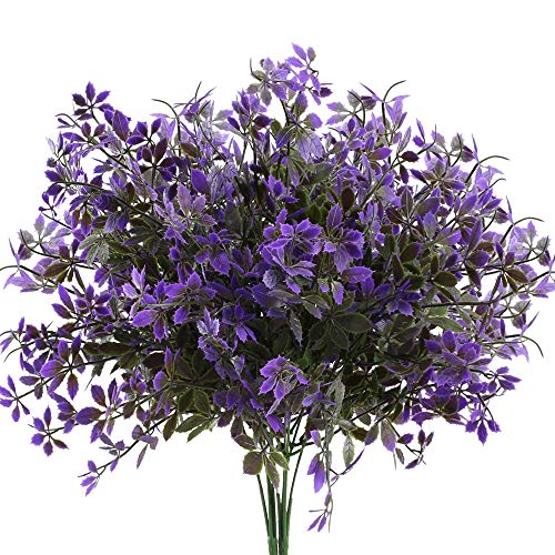 Huaesin 2Pcs Fiori Artificiali Da Interno Arbusti Piante Finte Esterni Bouquet Fiori Finti Decorativi Cespuglio Plastica Per Composizioni Floreale Pia
