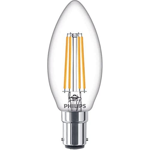 Philips Ledlampadina Led Oliva Filamento, 40W, Attacco B15, Luce Bianca Calda