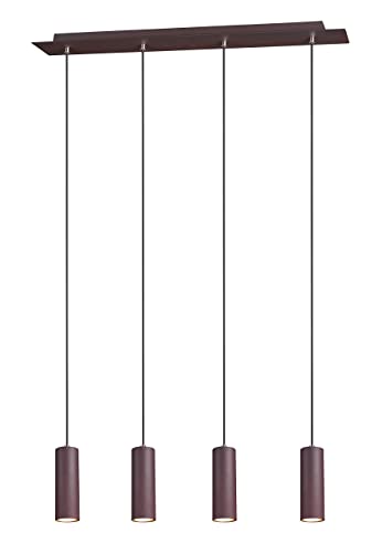 Trio Leuchten Marley 312400424 Luce Pendentependel 4-Flammig, Viola (Rostfarbig)