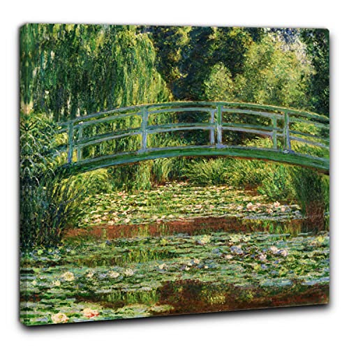 Niik Quadro + Telaio (Bc) Il Ponte Giapponese Di Claude Monet 60 X 60 X 1,7 Cm Falso D'Autore Stampa Su Tela