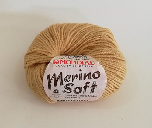 Mondial Gomitolo, Lana ''Merino Soft'' (502 Beige)
