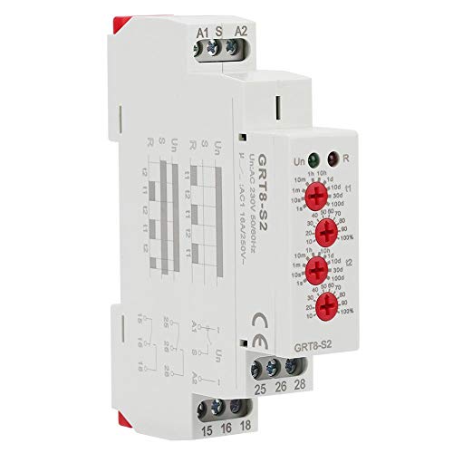 Mugast Relè Temporizzatore Ciclo Grt8-S2 Temporizzatore Ciclo Asimmetrico On/Off Relè Tempo Ciclo Ripetuto Ac 220V