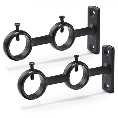Goodwin Staffa Per Bastone Per Tende, Supporto Per Bastone Per Tende Regolabile Capacità Di Trasporto Super Staffe Per Asta Per Tende Doppio Per Aste