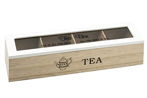 Scatola Porta Tisane In Legno, Porta Bustine The E Infusi Da 4 Tea Box. Scatola Porta The