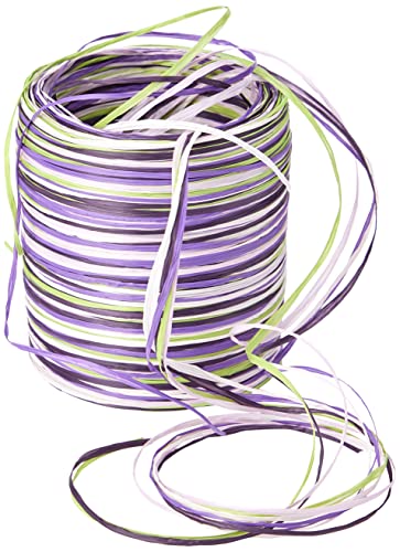 Präsent C.E. Pattberg Raffia Multicolore Verde-Lilla-Rosa, Metri, Incartare, Nastro A 5 Fili Per Regali, Accessori Per Decorazioni E Artigianato, Per