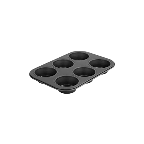 Zenker Black Metallic Stampo Muffin, Acciaio, Nero