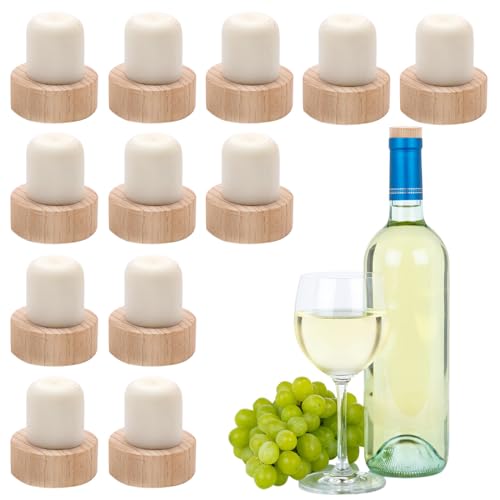 Inheming 10 Pezzi Tappi Di Sughero Per Bottiglia Di Vino Tappi Di Liège A Forma Di T,Tappo Di Vino In Legno Riutilizzabili Per Conservare La Vino Cha