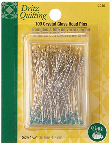Dritz Quilting-Spilli Con Testa Di Vetro Di Cristallo 30-100/Pkg