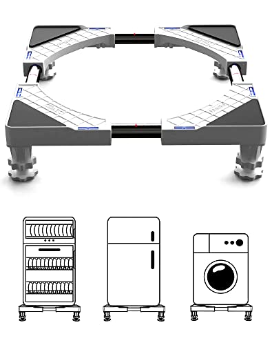 Dewel Base Lavatrice Regolabile 44.8-69 Cm Supporti 150 Kg
