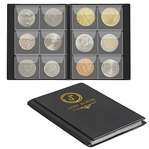 Uncle Paul Album Di Monete Portamonete Collezione Di Monete Libro Denaro Penny Pocket Per Collezionisti 60 Tasche Cs3706