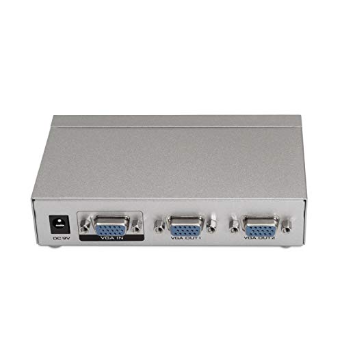 Aisens Splitter Multiplexor Vga A116-00841 Entrada2 Salidas Aumenta Seã‘Al Hasta 65M Adaptador De Corriente
